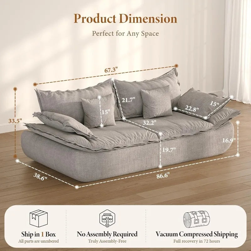 86.6" Cloud Couch for Living Room