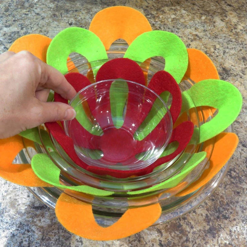 Flower-Shaped Pots Pans Separator Placemat Kitchen Tools