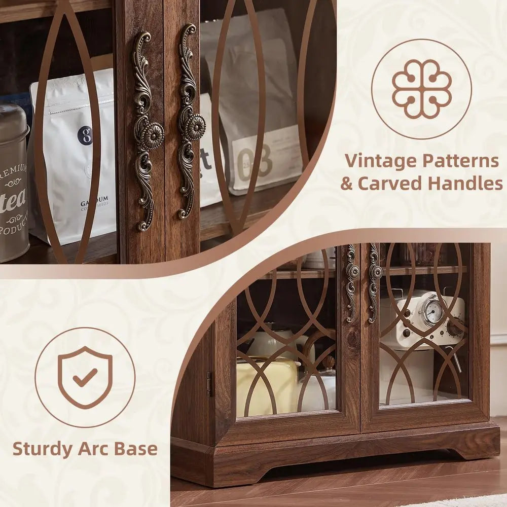 Tall Pantry Cabinet Set of 2