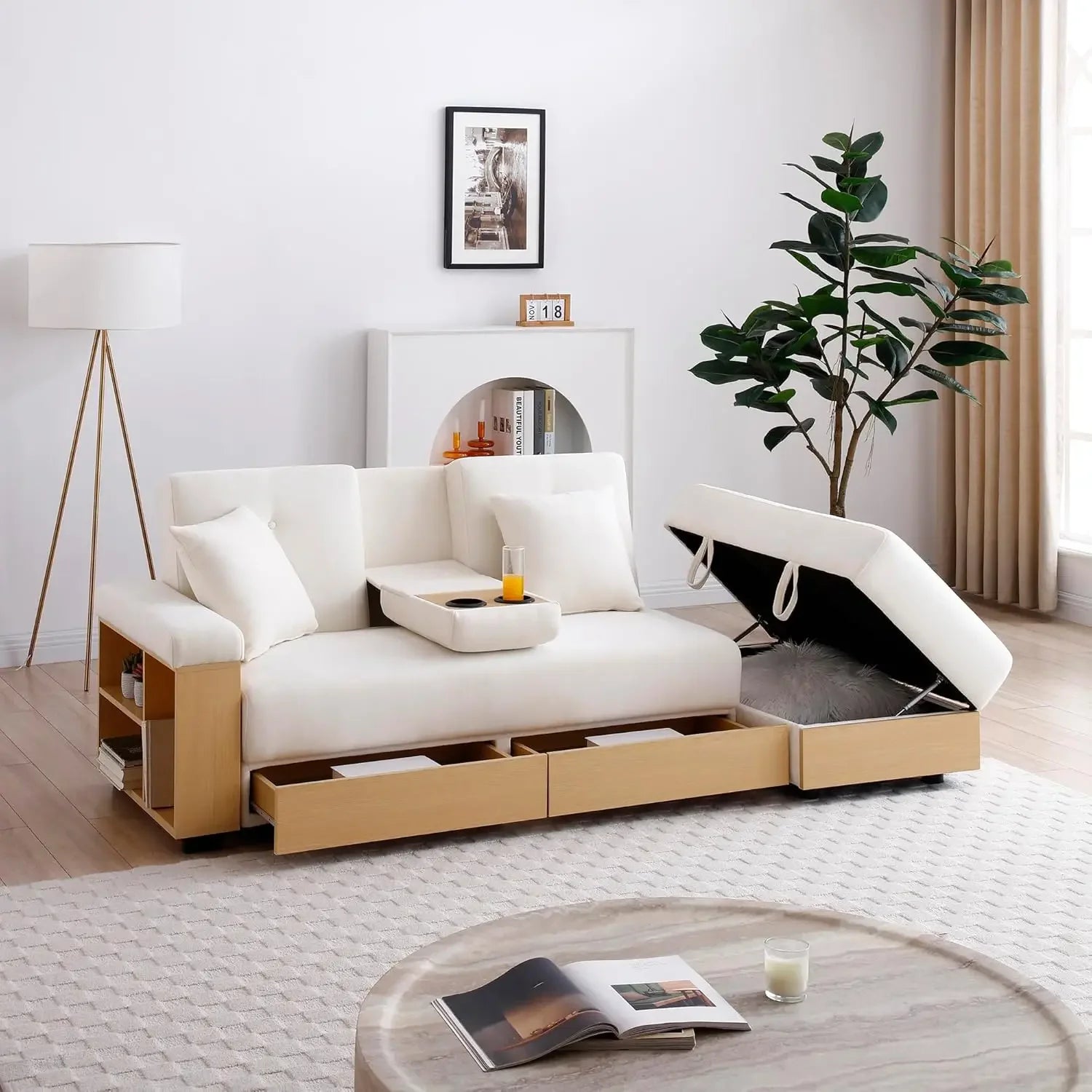 Convertible Sleeper Couch, Multi-Functional Sofa Sleeper