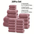 20 pcs Bathroom Towel Set,