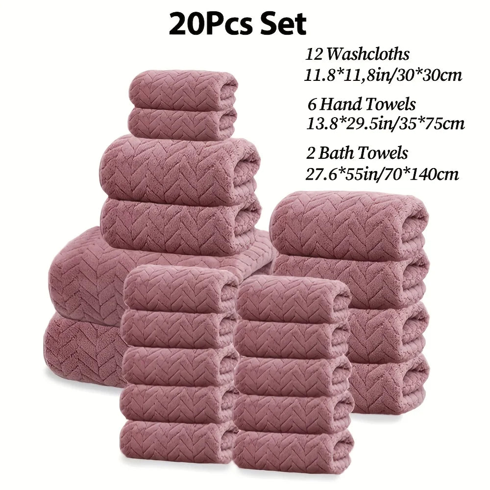 20 pcs Bathroom Towel Set,