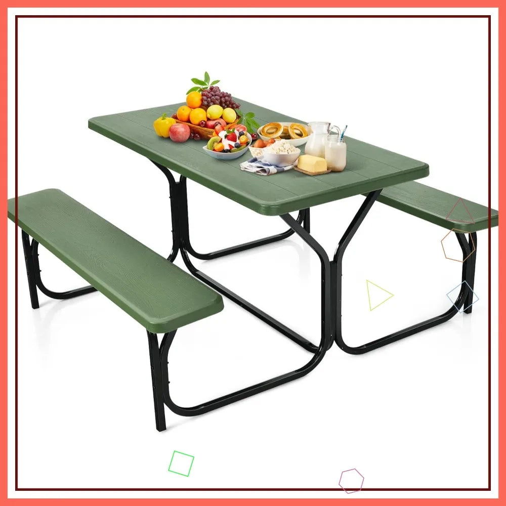 Portable Picnic Table Bench Set for 4