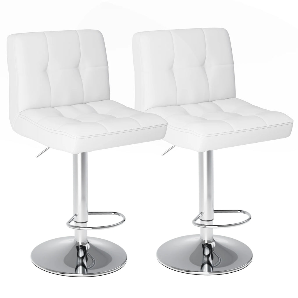 2 Leather Bar Stools Counter Height Bar