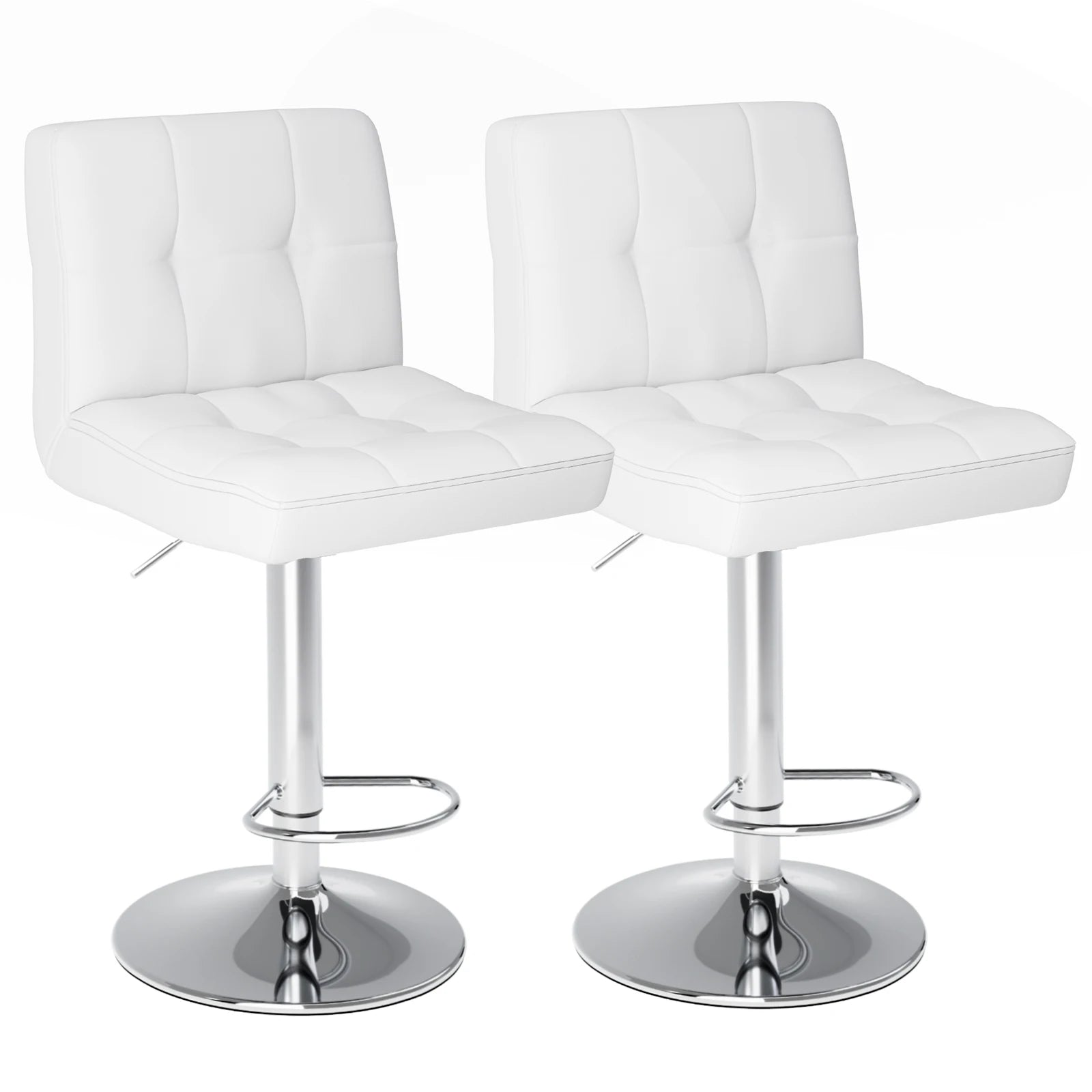 2 Leather Bar Stools Counter Height Bar